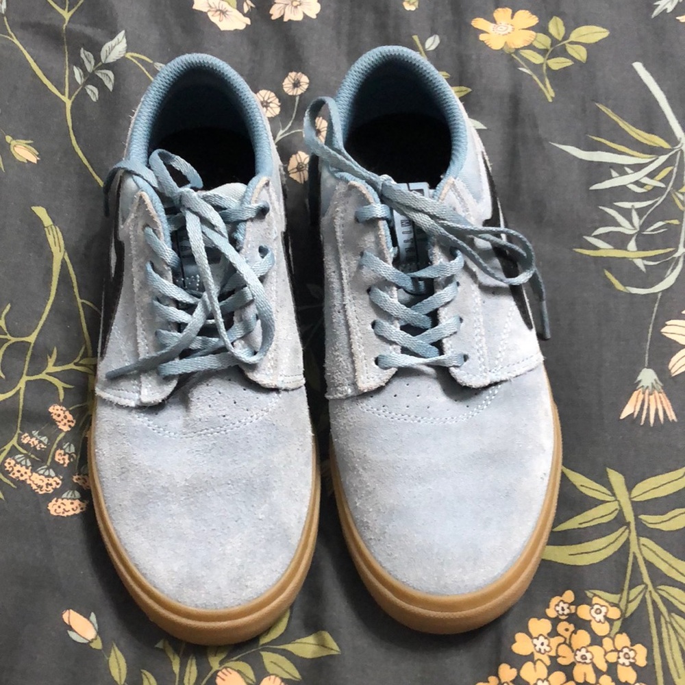 Lakai Limited Griffin Skate Shoes/Sneakers in Light Blue Suede and Brown - Picture 6 of 15
